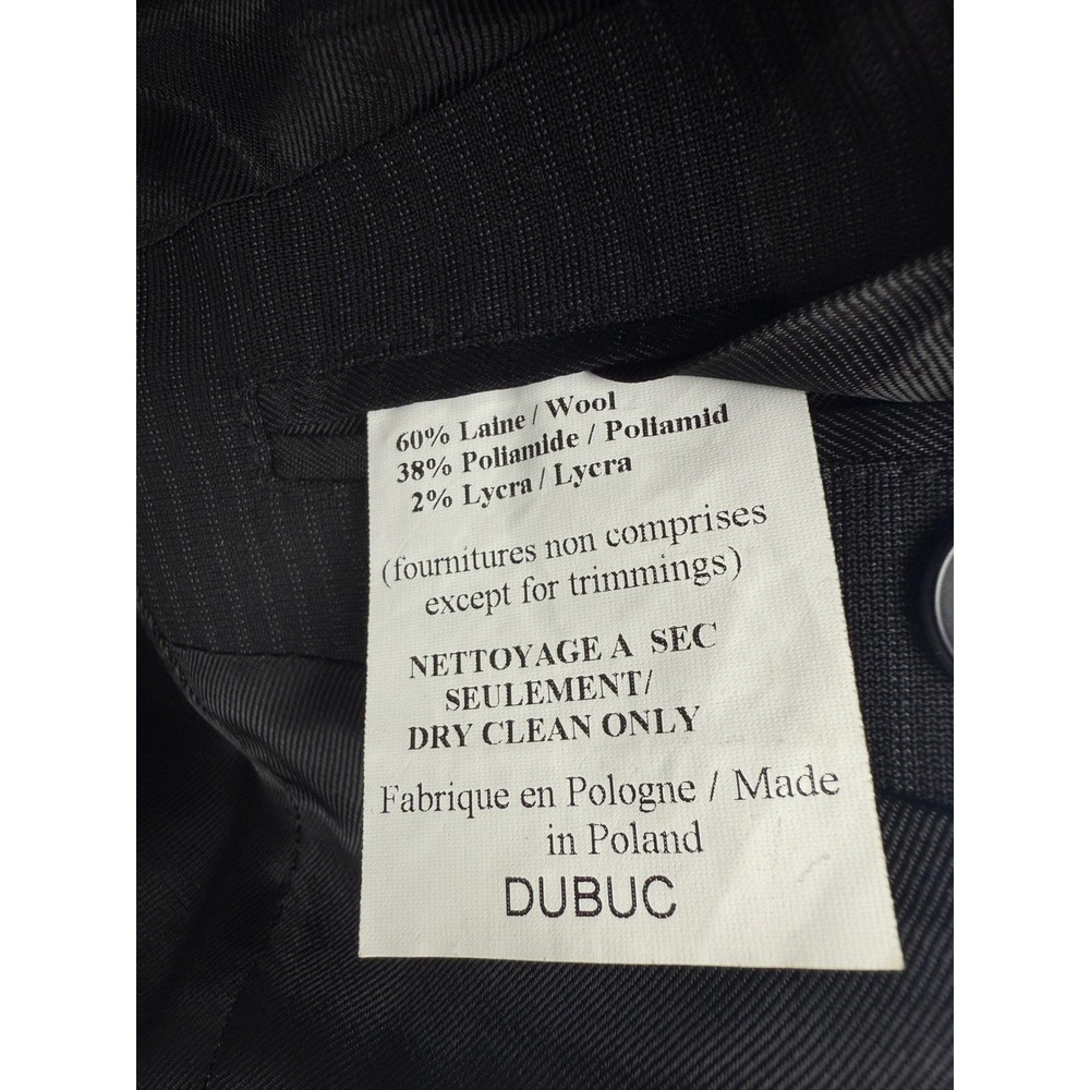 PHILIPPE DUBUC  Wool Blend Stretch Sport Coat Black Pinstripe Men's Blazer‎ 38R - Picture 6 of 6
